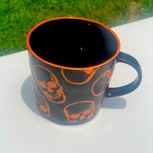 Halloween mug, large mug with skulls